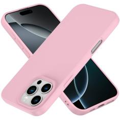 Amytor Capa projetada para iPhone 16 Pro Max, capa de silicone ultrafina à prova de choque com forro de microfibra macio antiarranhões, [proteção aprimorada da câmera] Capa de celular para 16 Pro Max,