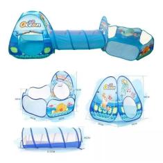 Barraca Infantil Oceano Fundo Do Mar Túnel 3 Em 1  - 3X1