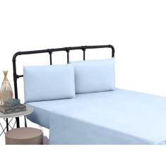 Lençol Cama Box Queen Size Avulso 100% Algodão Sem Elástico Liso Perca