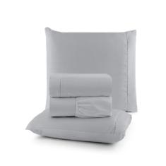 Jogo De Lençol Queen 03 Peças Micro Percal 400 Fios Macio - Cecília Ca