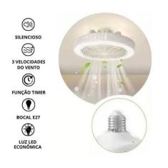 Luz E Brisa: Ventilador Teto Luz Led Integrada Controle - Dk