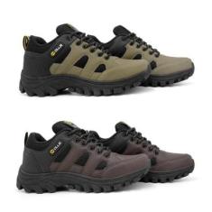 Kit 2 Tênis Trekking Ollie Broncos Adventure Trilhas-Masculino