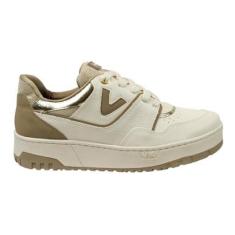 Tenis Via Marte Feminino Nobuck Branco Bege 042-004-06-Feminino
