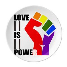 Power Differentiation Identity Rainbow Igualdade Prato Decorativo de Porcelana Salver Prato de Jantar