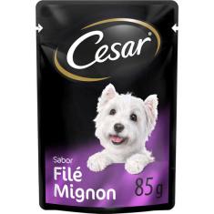 Ração Úmida Cesar Sachê Cortes Selecionados Sabor Filé Mignon para Cães Adultos - 85 g