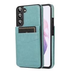 Capa de suporte para Samsung Galaxy S23 S22 S21 S20 FE Ultra S10 E S9 S8 Plus Carteira Cartão Choque Flip Couro Bolsas de telefone Capa, verde, para Galaxy S21
