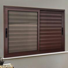Veneziana Elite 3 Folhas Moveis 100 X 200 Vidro Liso Corten