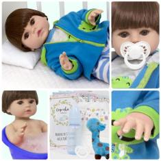 Boneco Bebe Reborn de Silicone Menino Sapinho Envio Imediato - Cegonha