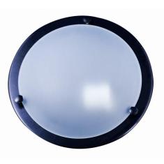 Plafon aro italia vidro fosco 24cm 1 lamp. e-27 max 60w preto - Home L