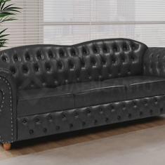 Namoradeira Chest 3 Lugares Merlô Courano Preto