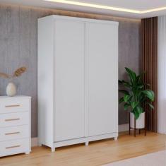 Guarda Roupa Solteiro 2 Portas 2 Gavetas 100% MDF Dalas - Móveis Fazzi