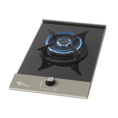 Cooktop a Gás Fischer 1 Boca Tripla Chama Mesa Vidro Platinium  Bivolt