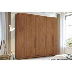 Guarda Roupa Casal 8 Portas e 4 Gavetas c/ Pés Master New 8.4 Jatobá -
