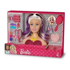 Boneca Barbie Busto Maquiagem Brinquedo 1265 Original Mattel Rosa Com