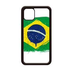 Capa com bandeira do Brasil pintada à mão para iPhone 11 Pro Max para Apple Mobile Case