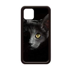 Capa Black Cat Animal Wild Stare Dark para iPhone 12 Pro Max para Apple Mini Mobile Case Shell
