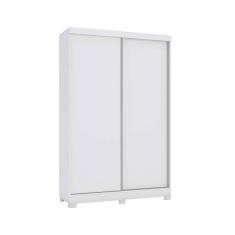 Guarda Roupa Solteiro 2 Portas de Correr e 2 Gavetas c/Pés N571 Branco - Kappesberg