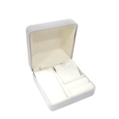 Estojo -Porta Joia Veludo Conjunto Cinza -Colar-Brinco-Anel