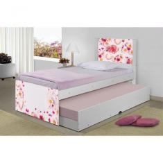 Bicama Juvenil Adesivada Rosas