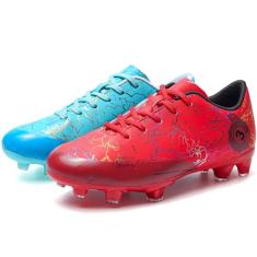 DimaiGlobal Chuteiras de futebol para crianças, meninos, meninas, chuteiras de futebol para atividades ao ar livre, uso interno, tênis atlético, espigões profissionais, juvenil, gramado, tênis