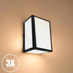 Arandela 5 Vidros Parede Muro Externa E Interna Kit 03 Unidad