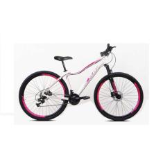 Bicicleta Aro 29 Ksw Mwza Feminina 24v Freio A Disco Suspensão Mountain Bike Alumínio - Branco/Rosa