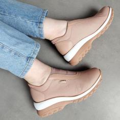 Tênis Rivera Slip On Confortável Dia a dia - Firezzi,  36, Antique