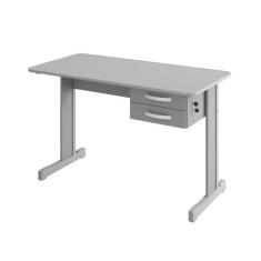 Mesa de Escritório Escrivaninha com 2 Gavetas Boston - CasaH, Cinza
