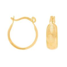 Brinco Rommanel Banhado Ouro Argola Larga Com Desenhos, 0