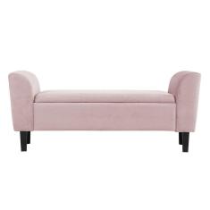 Recamier Bau Malibu 1,40m Suede Rosa Bebe - Inova Decor