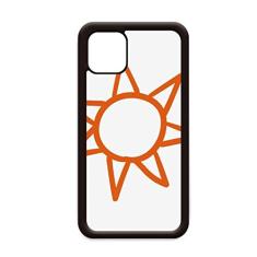 Capa para iPhone 12 Pro Max Pintura à mão Laranja Sol para Apple Mini Mobile Case Shell