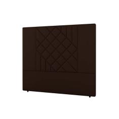 Painel de Cama Box Estofada Solteiro Lisboa Plus Veludo Cacau - Simbal