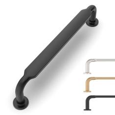 9BUILD Pacote com 10 puxadores de armário preto fosco de 12,7 cm puxadores de armário de cozinha para armários puxadores de armário puxadores de armário puxadores de cômoda pretos puxadores de gaveta