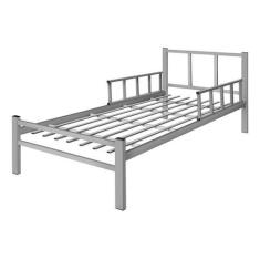 Cama Solteiro Tubolar/aço Com Proteção - Primoart, Branco