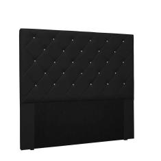 Cabeceira Tania Cama Box Casal 140 Cm Corino Preto