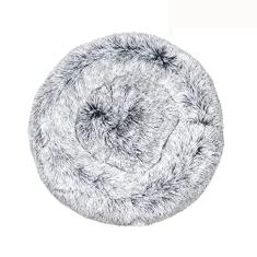 Cama de cachorro calmante para cães pequenos – Cama de cachorro pequena lavável com donut, cama de gato de pelúcia macia redonda anti-ansiedade, serve para toPets, diâmetro 32 cm