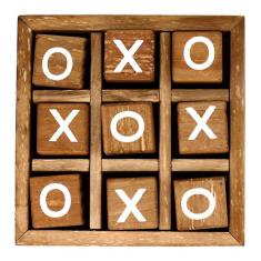 1 Set Tic Tac Toe Jogos de Tabuleiro de Madeira Parent-child Intelligen