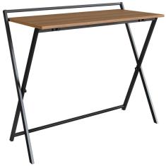 Escrivaninha Dobravel Estilo Industrial P1022 Preto Mell Pp Preto Mell