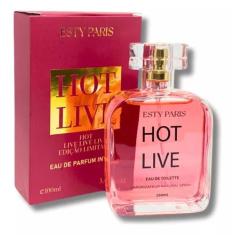 Perfume Feminino HOT LIVE - ESTY PARIS 100ml DESCUBRA A ESSENCIA DE PA