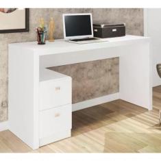 Mesa Para Computador / Escritorio 2 Gavetas Me4130 Branco - TECNO MOBI