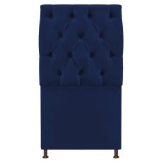 Cabeceira Sofia 90 Cm Solteiro Suede Azul Marinho