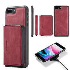 Capa de celular para iPhone 7plus 8plus 7/8 Plus capa carteira com protetor de tela de vidro temperado e suporte para cartão de crédito com zíper para celular i Phone7s 7s + 7+ 8s 8+ Phones8 7p 8p