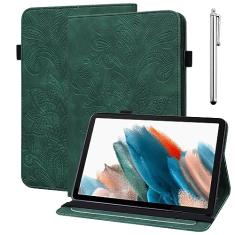 VODEFOX Capa para Samsung Galaxy Tab S9 FE 5G 10,9 polegadas 2023, capa protetora floral de renda de couro PU com compartimentos para cartões e alça de mão para Samsung Galaxy Tab S9 FE/Tab S9 de 11