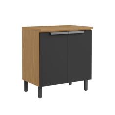 Balcão de Cozinha Itaiaia 2 Portas Grafite New Porto - Itatiaia