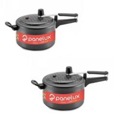 Kit 2 Panela de Pressão Panelux Classic Antiaderente Preta 3,0 Litros 