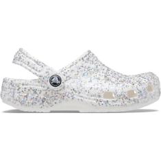 Sandália Crocs Classic Starry Glitter Clog K White