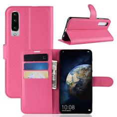 Capa para Huawei P30, carteira flip de couro PU premium com compartimento para cartão, suporte e fecho magnético [capa interior à prova de choque de TPU] Compatível com Huawei P30