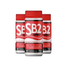 SB2 Turbo - Suplemento Alimentar Natural - Kit com 3 Frascos de 60 Cáp