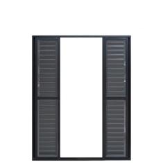 Porta de Alumínio Veneziana 210x200cm 6 Folhas Hale Esquadrias