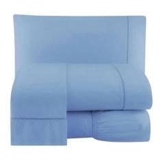 Kit Jogo de Lençol Casal Padrão c/ Elástico 3 Peças Algodão Cama Box D